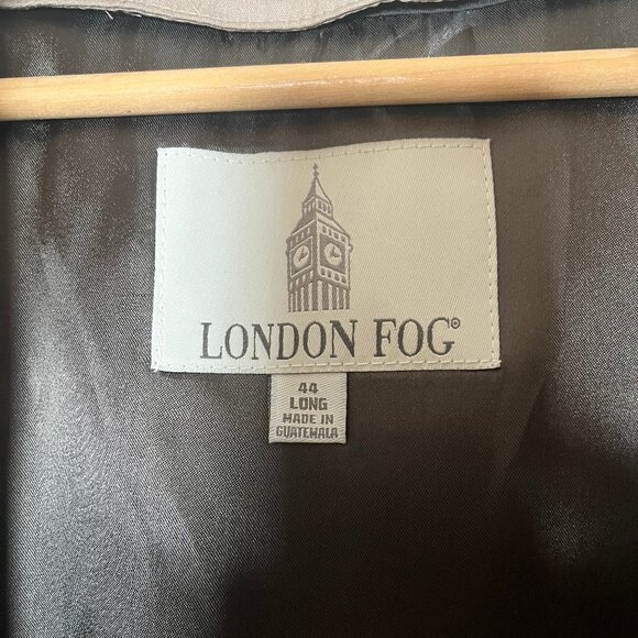 London Fog Raincoat Trench with removable liner 44L 80's Wamsutta - Picture 5 of 12